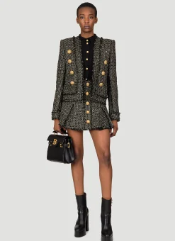 Collarless Tweed Blazer