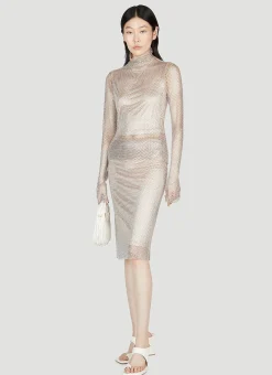 Senior Rhinestone Mesh Skirt