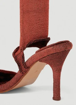 Short Garter Heel Sandals